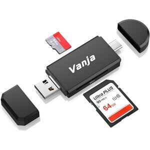 Vanja SD Card Reader USB Type A to Micro SD Adapter for SD SDHC SDXC Micro SDXC